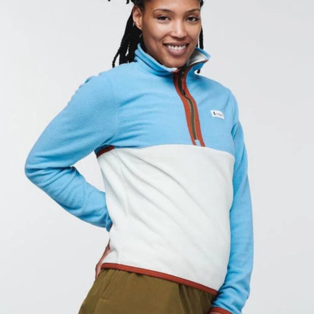 cotopaxi Blue and White Quarter-Zip Fleece Pullover - Picture 2 of 7